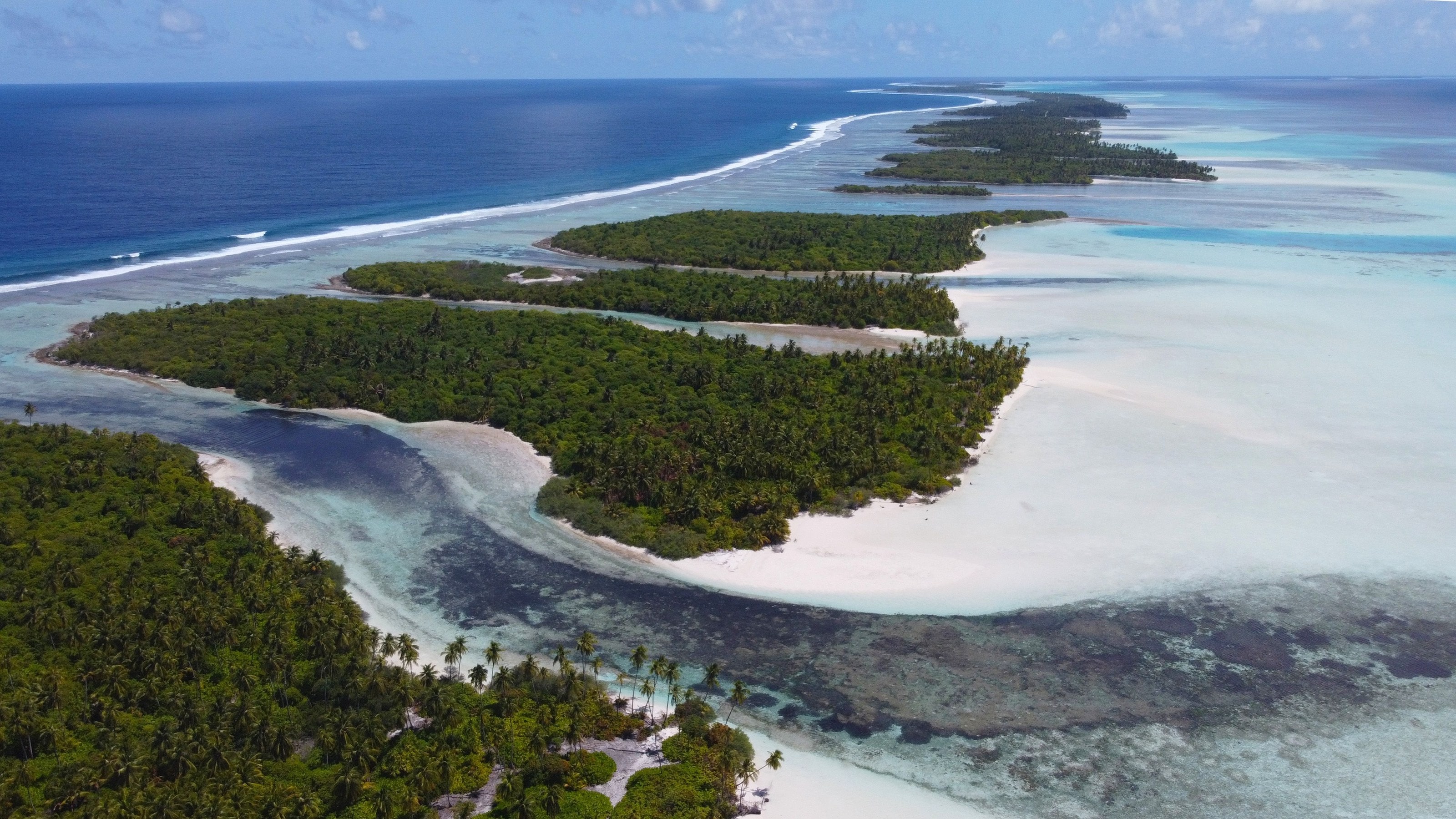 A coral atoll from the air