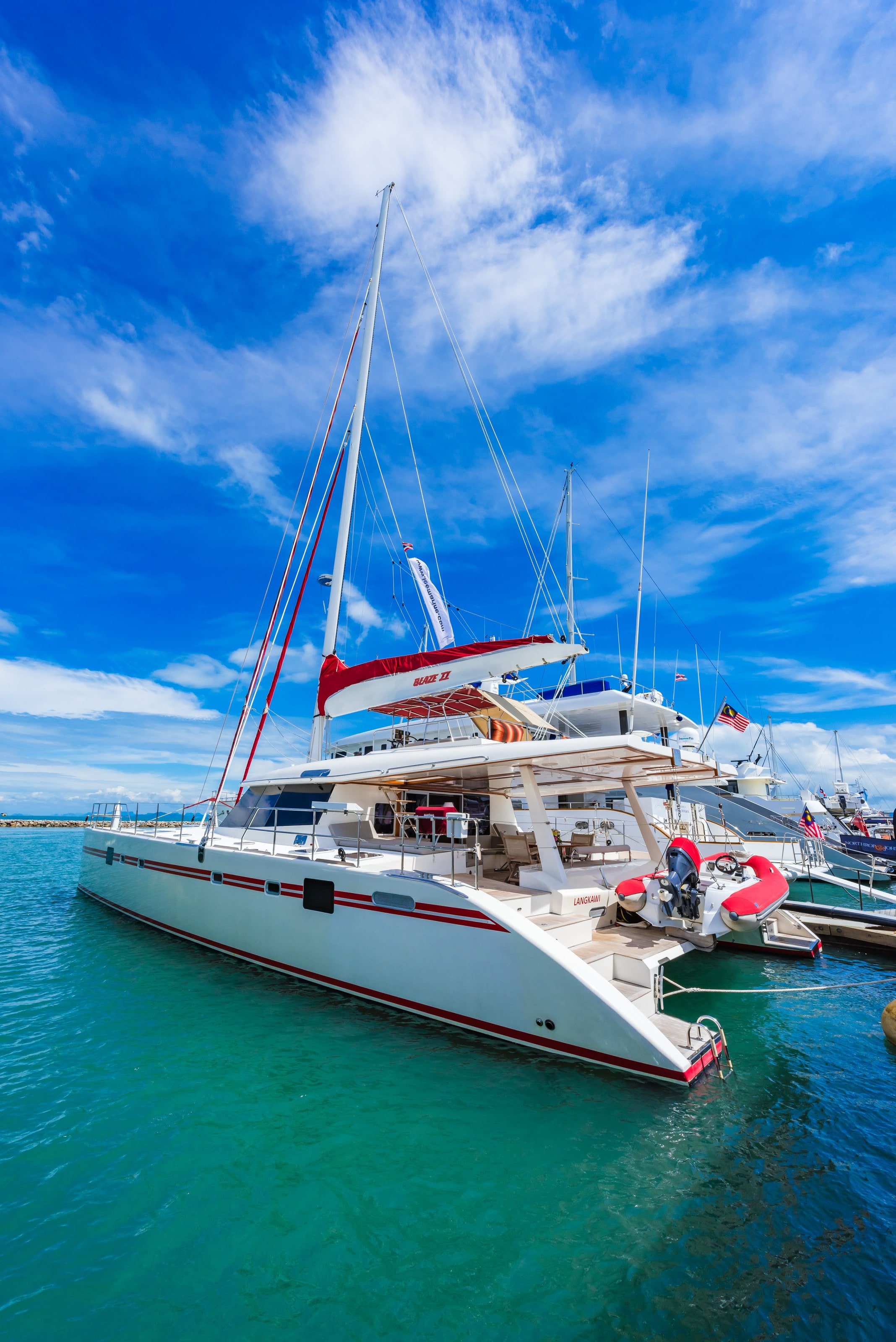 Blaze II at anchor