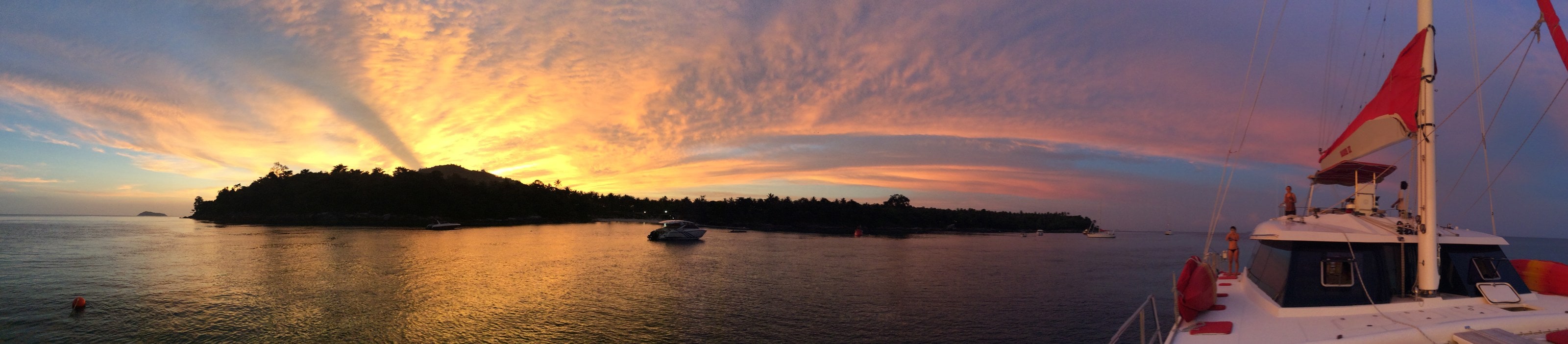 Sunset aboard Blaze II