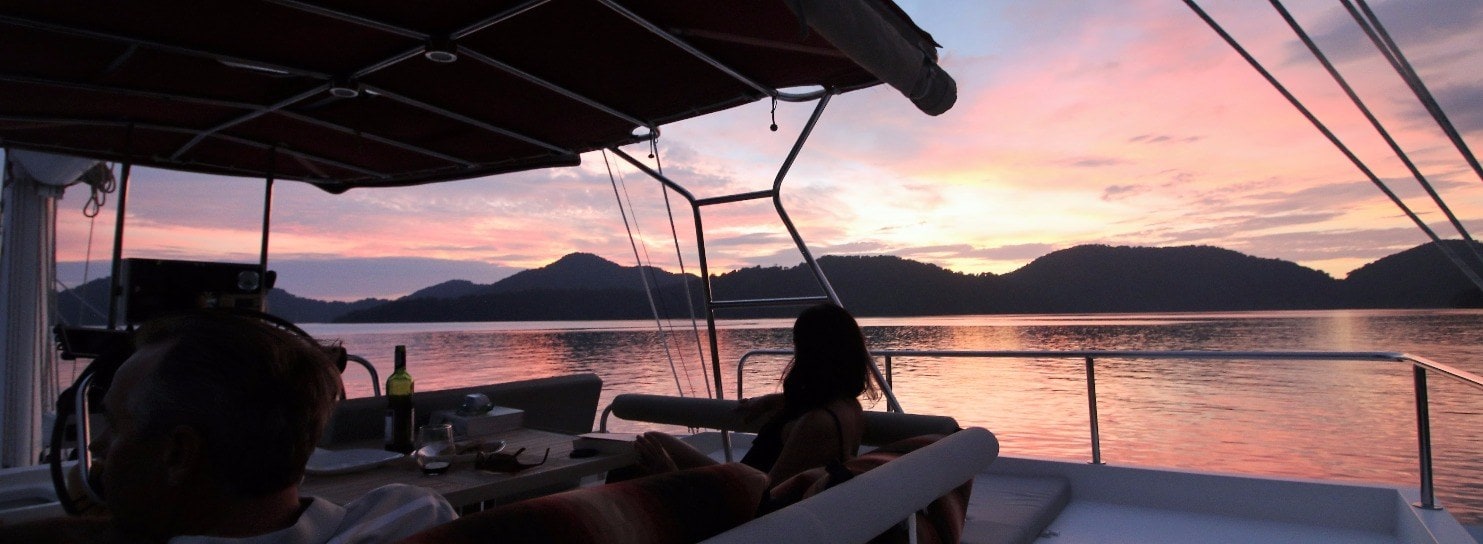 Sunset aboard Blaze II